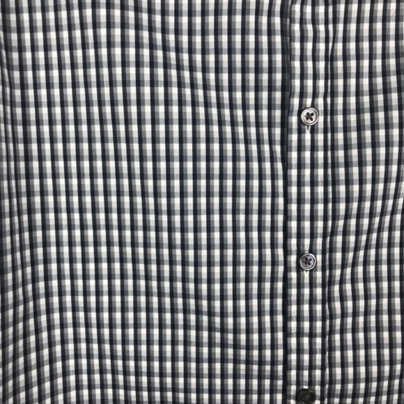 Theory Zack PS Button Down Plaid Shirt Gray & Black Size Medium - Picture 3 of 8
